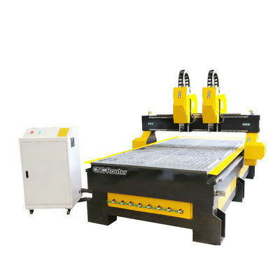 Feet 4X8 Wood CNC Router Machine 2 Head Spindle 1300x2500mm Area